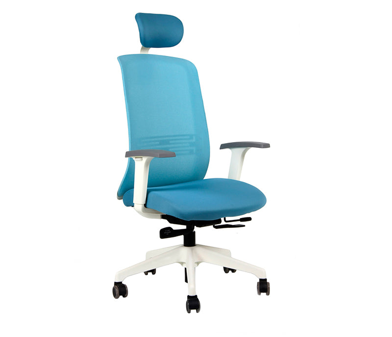 Silla GÜD Color Executive c/cabezal. Base Plástica Blanca